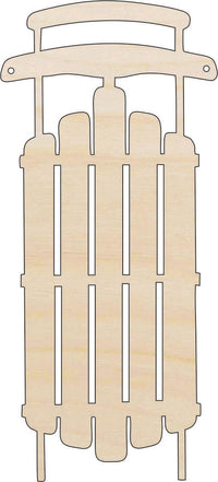 Sled Wood Craft Shape - Laser Cut Baltic Birch Unfinished DIY Wood Art Supplies XMS193 - The Wood Shape Store