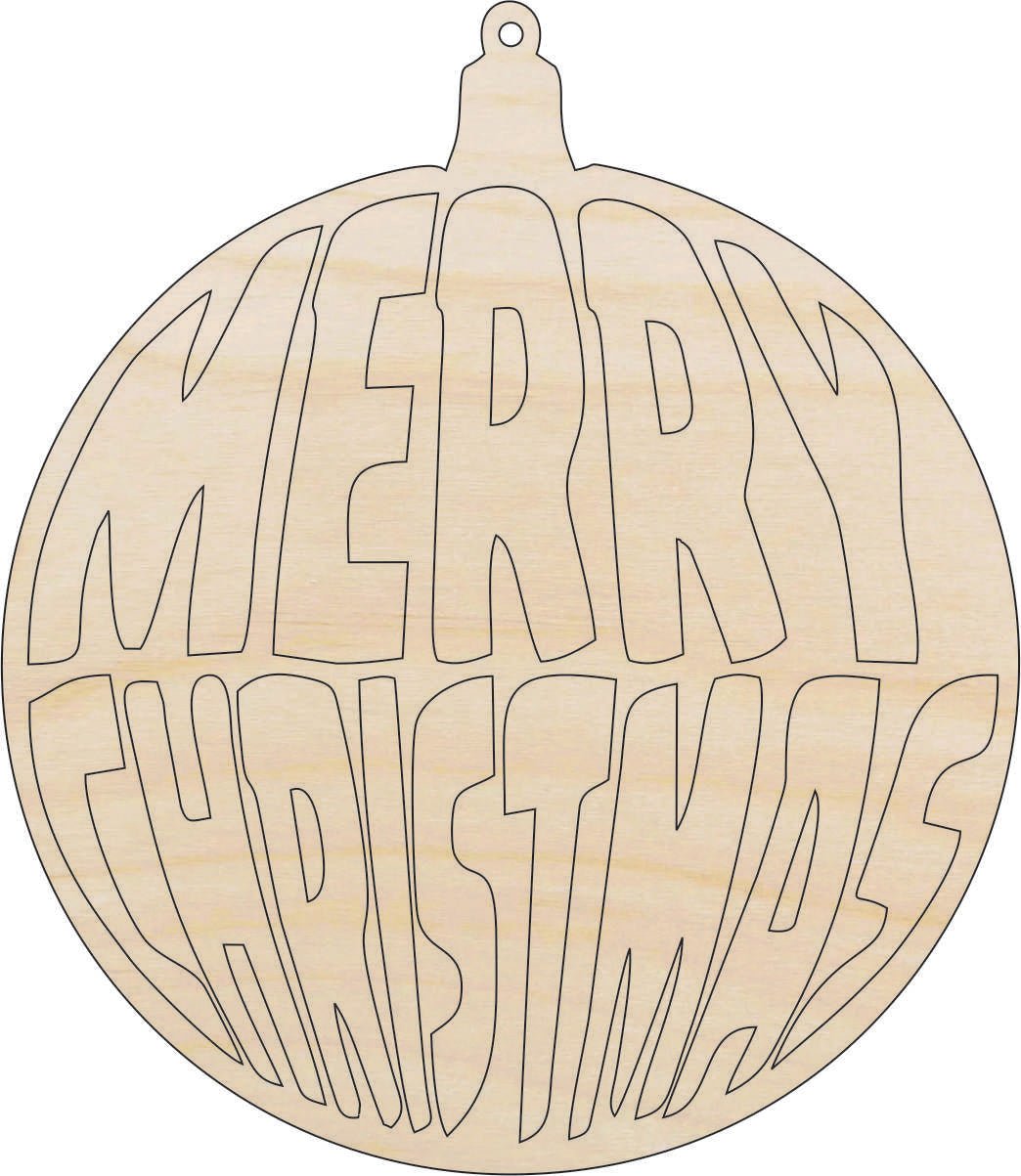 Christmas Ornament Wood Craft Shape - Laser Cut Baltic Birch Unfinished Art Supplies XMS208 - The Wood Shape Store