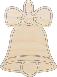 Bell Wood Craft Shape - Laser Cut Baltic Birch Unfinished DIY Wood Art Supplies XMS216 - The Wood Shape Store