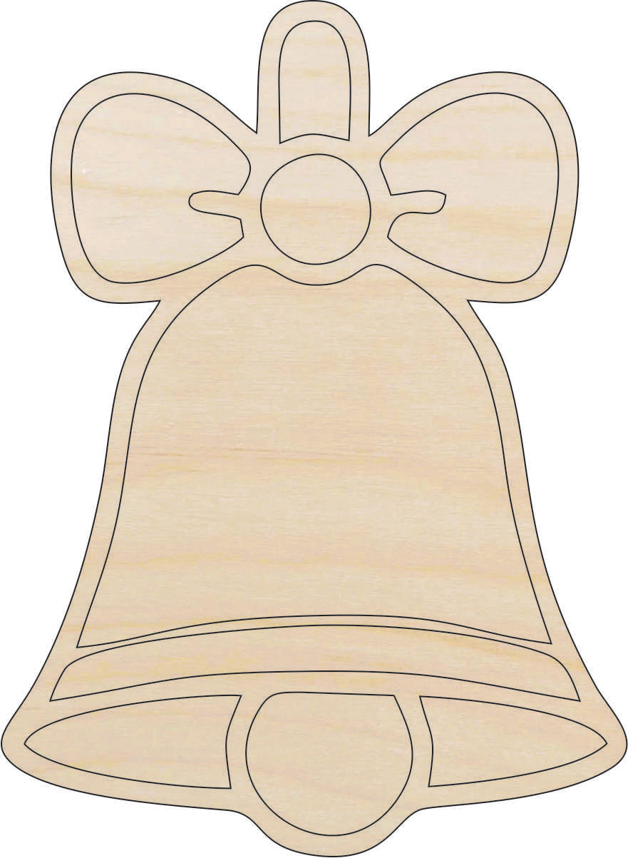 Music Bell - Laser Cut Out Unfinished Wood Craft Shape XMS216 Music Bell - Laser Cut Out Unfinished Wood Craft Shape XMS216