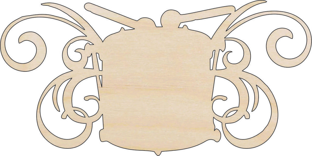 Music Drum - Laser Cut Out Unfinished Wood Craft Shape XMS219