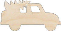 Truck & Tree - Wood Craft Shape – Laser Cut Baltic Birch Unfinished DIY Art Supplies XMS224 - The Wood Shape Store