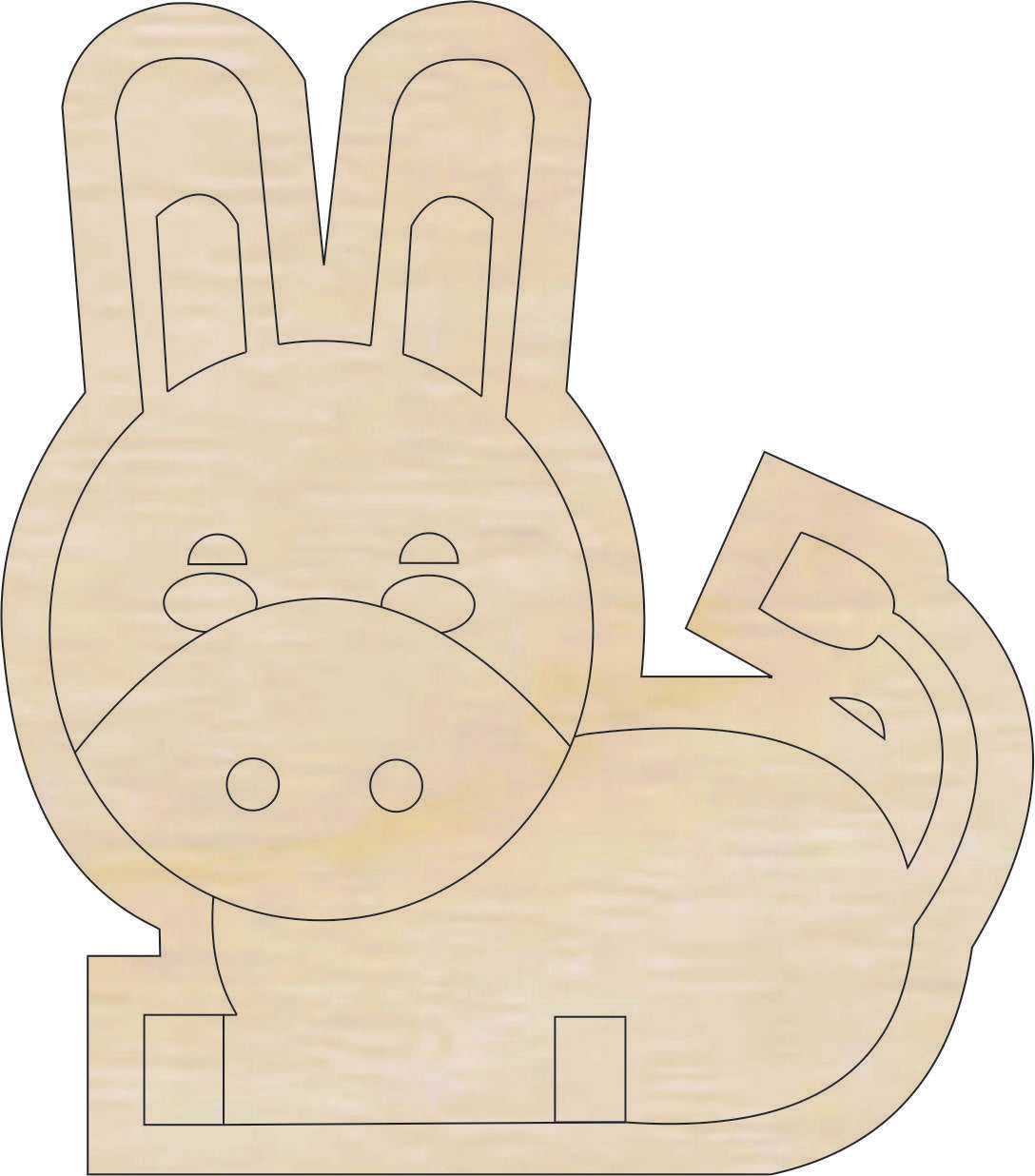 Nativity Donkey - Laser Cut Out Unfinished Wood Craft Shape XMS228
