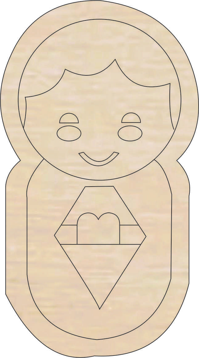 Nativity Baby Jesus - Laser Cut Out Unfinished Wood Craft Shape XMS229 Nativity Baby Jesus - Laser Cut Out Unfinished Wood Craft Shape XMS229