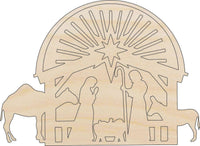 Nativity Wood Craft Shape - Laser Cut Baltic Birch Unfinished DIY Wood Art Supplies XMS248 - The Wood Shape Store