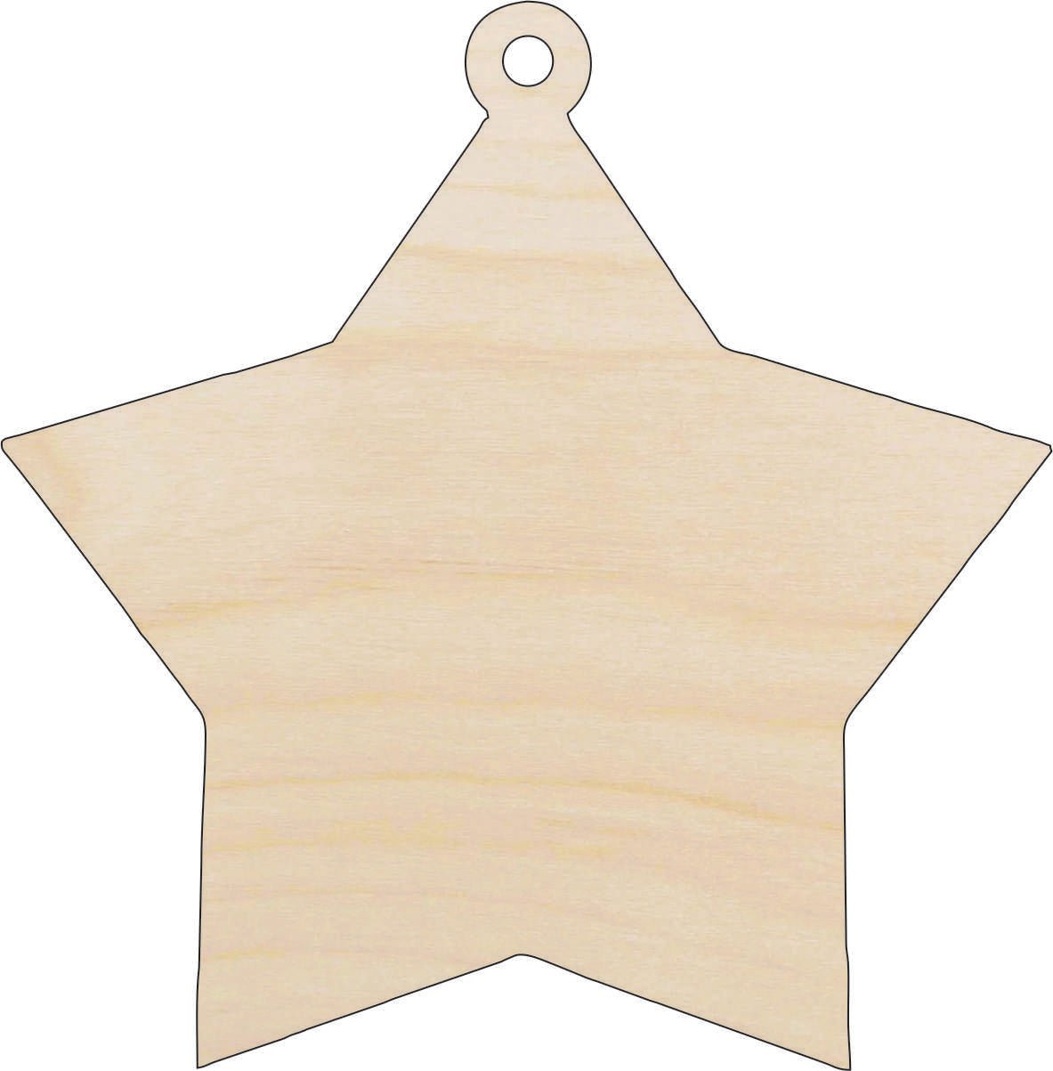 Ornament Wood Craft Shape - Laser Cut Baltic Birch Unfinished DIY Wood Art Supplies XMS250 - The Wood Shape Store