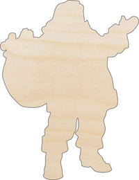Santa Claus Wood Craft Shape - Laser Cut Baltic Birch Unfinished DIY Wood Art Supplies XMS256 - The Wood Shape Store