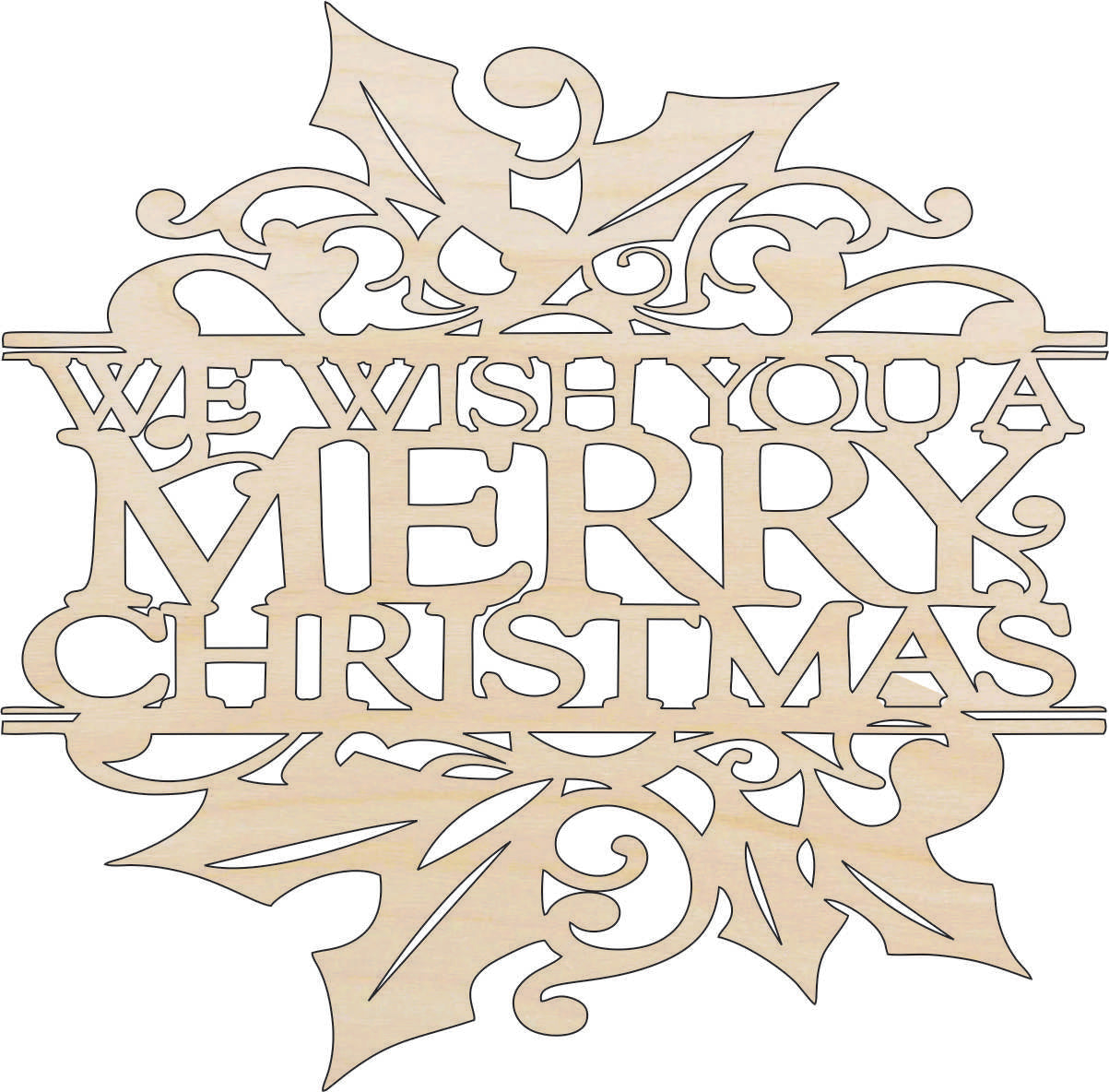 Sign Merry Christmas - Laser Cut Out Unfinished Wood Craft Shape XMS257 Sign Merry Christmas - Laser Cut Out Unfinished Wood Craft Shape XMS257