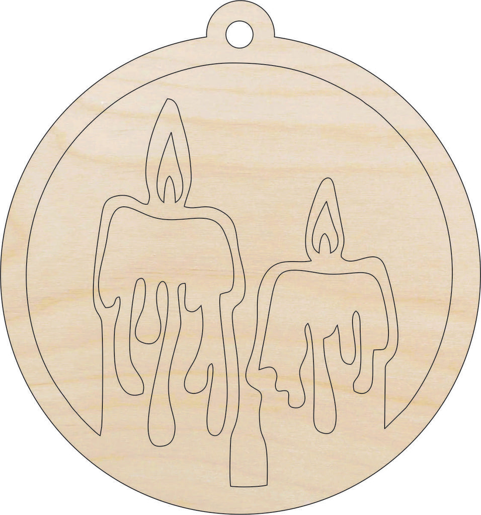 Candle - Laser Cut Out Unfinished Wood Craft Shape XMS258