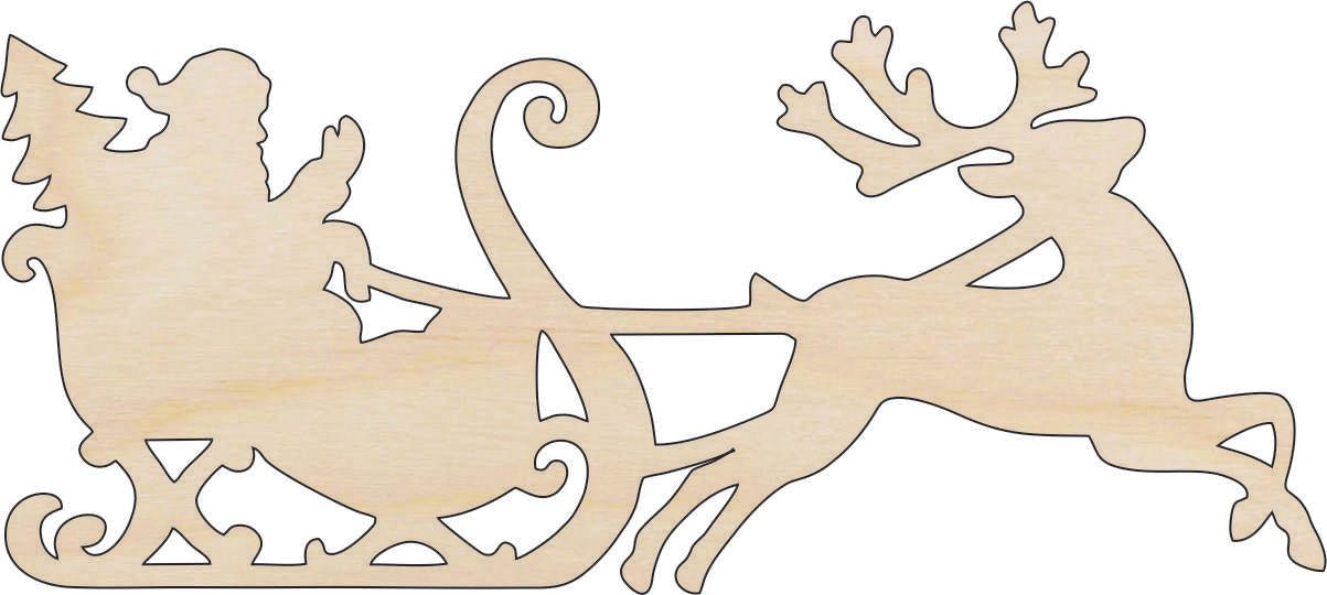 Santa Claus Wood Craft Shape - Laser Cut Baltic Birch Unfinished DIY Wood Art Supplies XMS32 - The Wood Shape Store