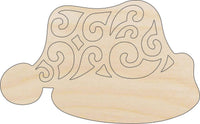 Santa Hat Wood Craft Shape - Laser Cut Baltic Birch Unfinished DIY Wood Art Supplies XMS35 - The Wood Shape Store