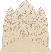 Nativity Wood Craft Shape - Laser Cut Baltic Birch Unfinished DIY Wood Art Supplies XMS44 - The Wood Shape Store