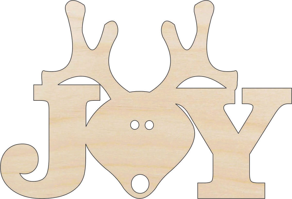 Joy Wood Craft Shape - Laser Cut Baltic Birch Unfinished DIY Wood Art Supplies XMS46 - The Wood Shape Store