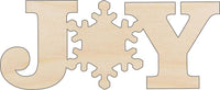 Joy Wood Craft Shape - Laser Cut Baltic Birch Unfinished DIY Wood Art Supplies XMS47 - The Wood Shape Store