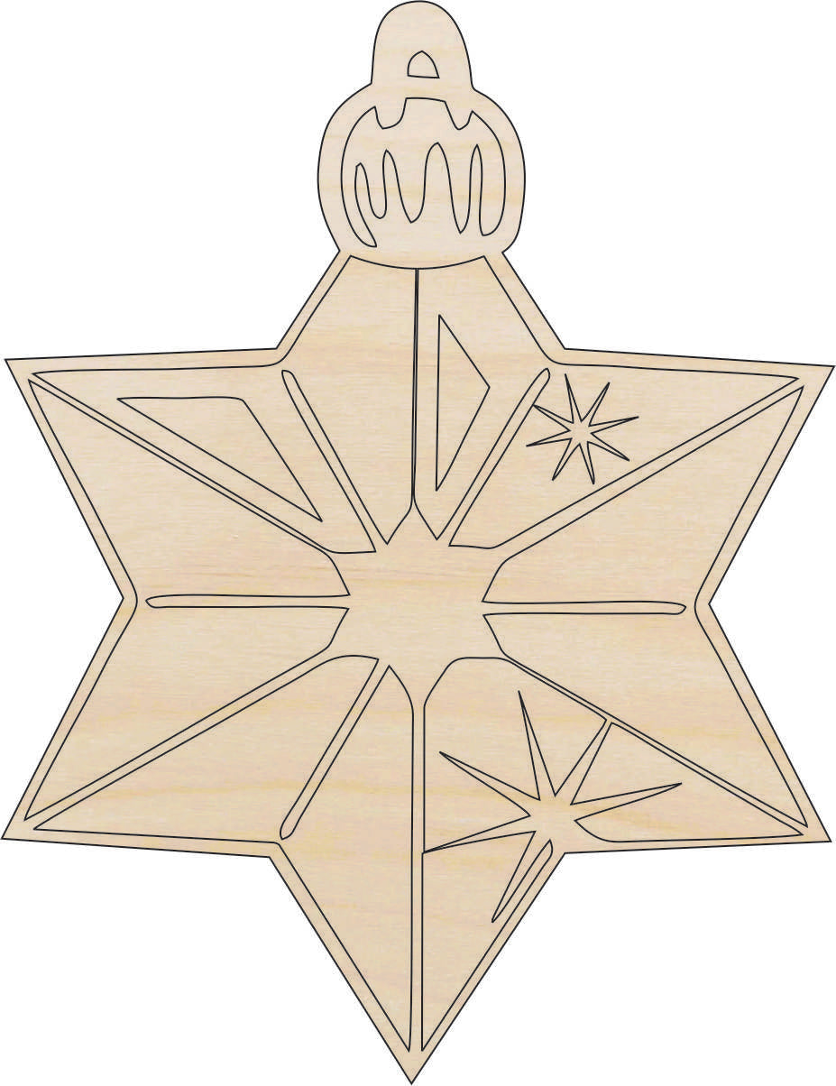 Bauble - Laser Cut Out Unfinished Wood Craft Shape XMS48 Bauble - Laser Cut Out Unfinished Wood Craft Shape XMS48