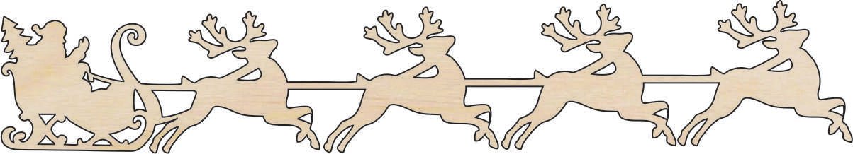 Santa Claus Wood Craft Shape - Laser Cut Baltic Birch Unfinished DIY Wood Art Supplies XMS53 - The Wood Shape Store