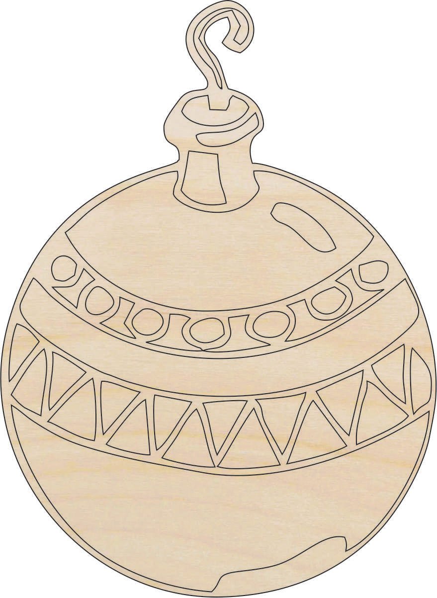Ornament Wood Craft Shape - Laser Cut Baltic Birch Unfinished DIY Wood Art Supplies XMS55 - The Wood Shape Store