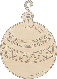 Ornament Wood Craft Shape - Laser Cut Baltic Birch Unfinished DIY Wood Art Supplies XMS55 - The Wood Shape Store
