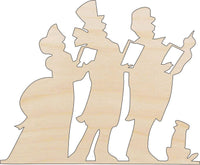 Carolers Wood Craft Shape - Laser Cut Baltic Birch Unfinished DIY Wood Art Supplies XMS62 - The Wood Shape Store