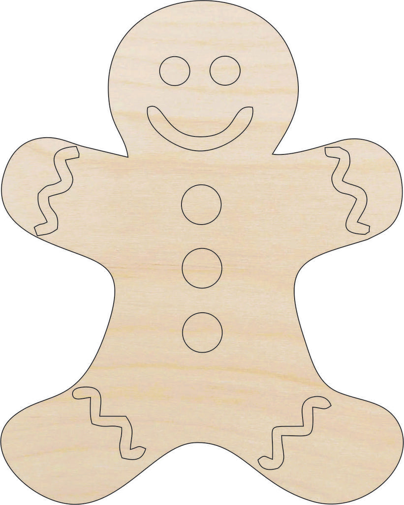 Gingerbread Man - Laser Cut Wood Shape XMS63