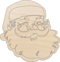 Santa Claus Wood Craft Shape - Laser Cut Baltic Birch Unfinished DIY Wood Art Supplies XMS65 - The Wood Shape Store