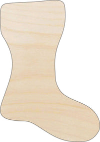 Stocking Wood Craft Shape - Laser Cut Baltic Birch Unfinished DIY Wood Art Supplies XMS69 - The Wood Shape Store