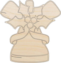 Bell Wood Craft Shape - Laser Cut Baltic Birch Unfinished DIY Wood Art Supplies XMS6 - The Wood Shape Store