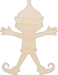 Gnome Elf Wood Craft Shape - Laser Cut Baltic Birch Unfinished DIY Wood Art Supplies XMS78 - The Wood Shape Store