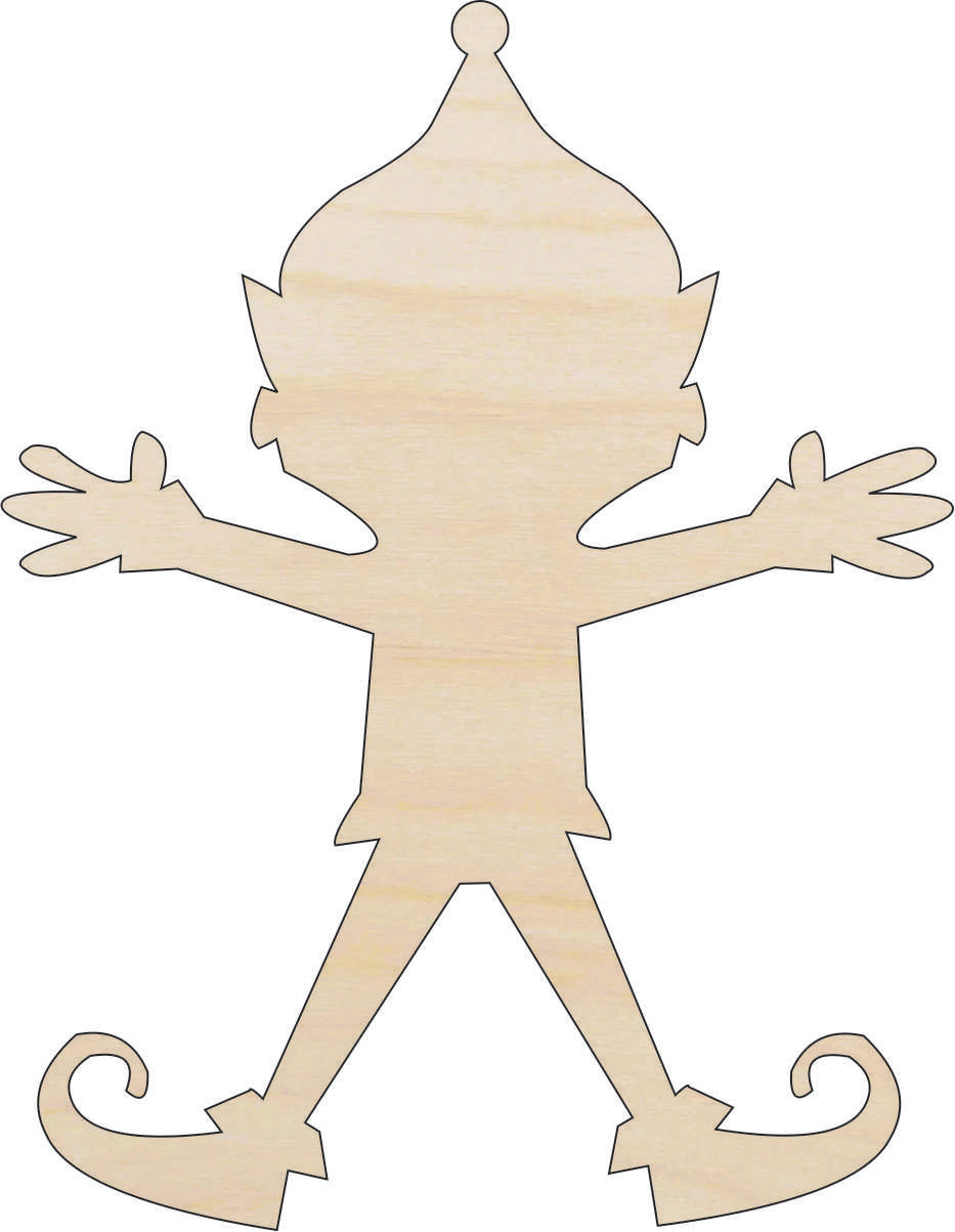 Gnome Elf - Laser Cut Out Unfinished Wood Craft Shape XMS78 Gnome Elf - Laser Cut Out Unfinished Wood Craft Shape XMS78