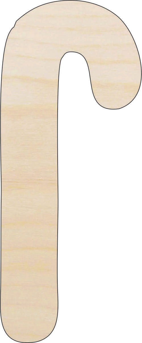 Candy Cane Wood Craft Shape - Laser Cut Baltic Birch Unfinished DIY Wood Art Supplies XMS7 - The Wood Shape Store
