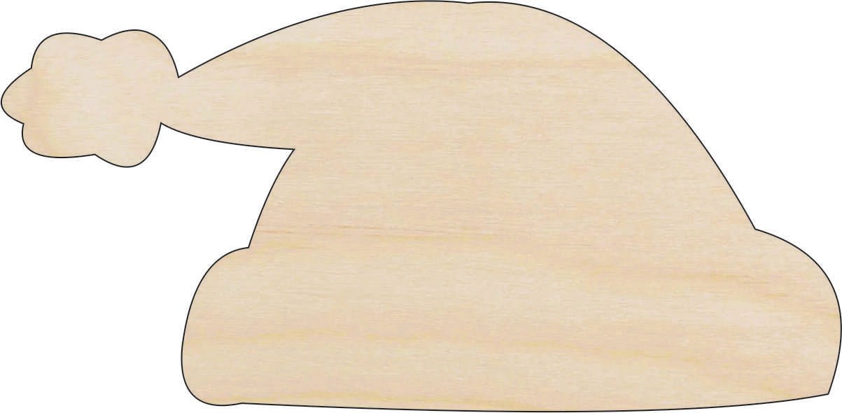 Santa Hat Wood Craft Shape - Laser Cut Baltic Birch Unfinished DIY Wood Art Supplies XMS80 - The Wood Shape Store