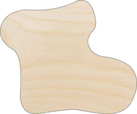 Stocking Wood Craft Shape - Laser Cut Baltic Birch Unfinished DIY Wood Art Supplies XMS83 - The Wood Shape Store