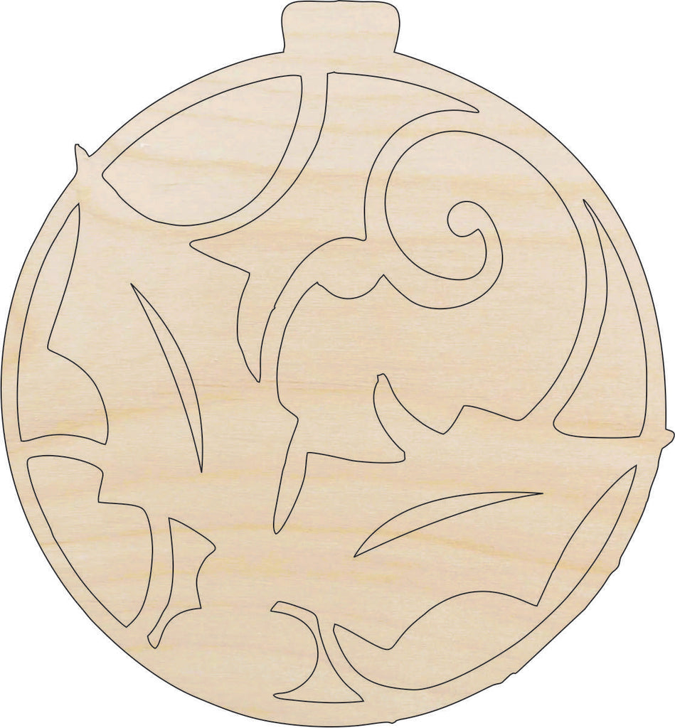 Bauble - Laser Cut Out Unfinished Wood Craft Shape XMS88