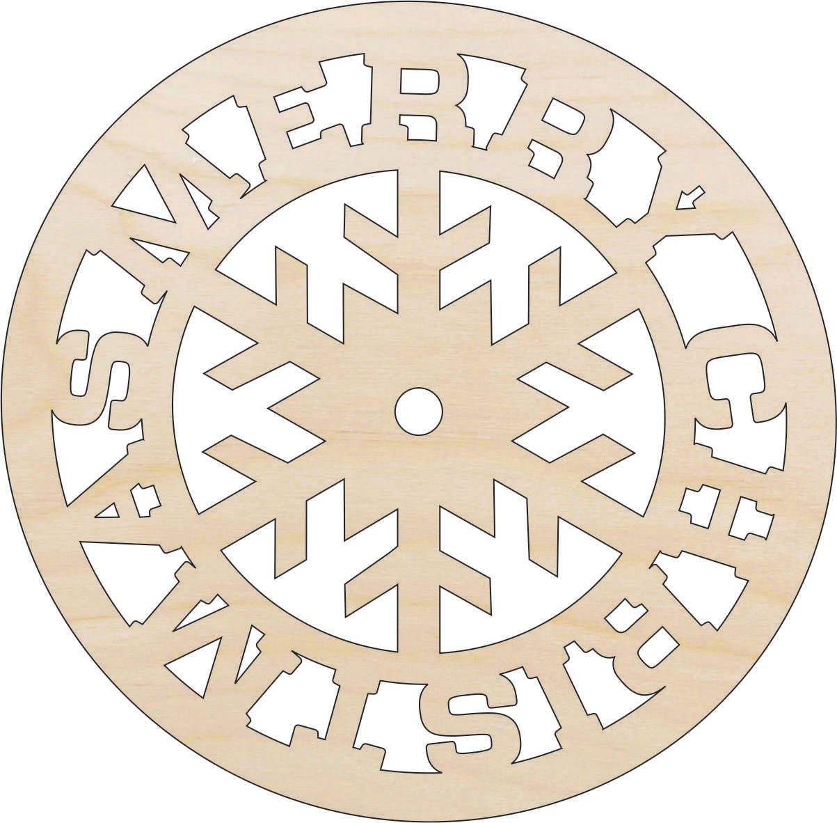 Christmas Sign Wood Craft Shape – Laser Cut Baltic Birch Unfinished DIY Wood Art Supplies XMS89 - The Wood Shape Store