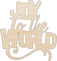 Joy to the World Wood Craft Shape – Laser Cut Baltic Birch Unfinished DIY Art Supplies XMS8 - The Wood Shape Store