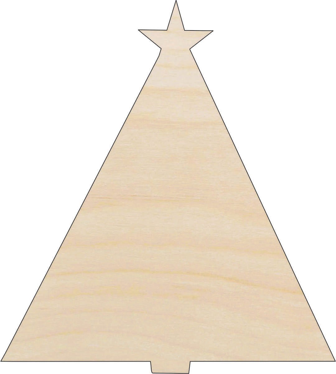 Christmas Tree Wood Craft Shape - Laser Cut Baltic Birch Unfinished DIY Wood Art Supplies XMS92 - The Wood Shape Store
