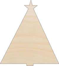 Christmas Tree Wood Craft Shape - Laser Cut Baltic Birch Unfinished DIY Wood Art Supplies XMS92 - The Wood Shape Store