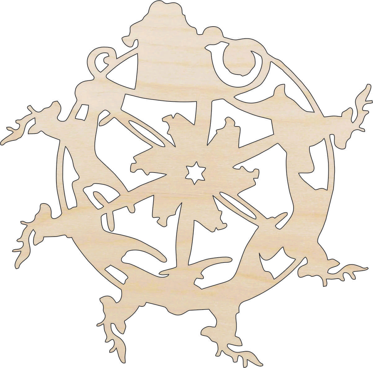 Design Christmas - Laser Cut Out Unfinished Wood Craft Shape XMS93 Design Christmas - Laser Cut Out Unfinished Wood Craft Shape XMS93