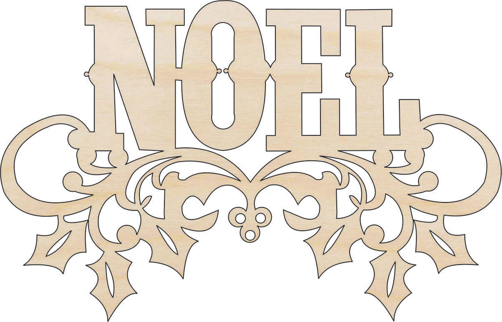Word Noel - Laser Cut Out Unfinished Wood Craft Shape XMS94