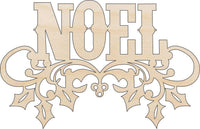 Noel Wood Craft Shape - Laser Cut Baltic Birch Unfinished DIY Wood Art Supplies XMS94 - The Wood Shape Store