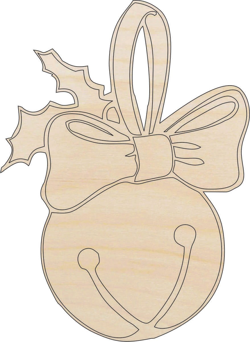 Bell Wood Craft Shape - Laser Cut Baltic Birch Unfinished DIY Wood Art Supplies XMS96 - The Wood Shape Store