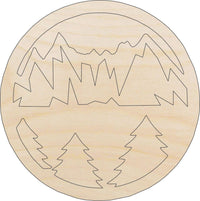 Mountain Wood Craft Shape - Laser Cut Baltic Birch Unfinished DIY Wood Art Supplies XTR100 - The Wood Shape Store