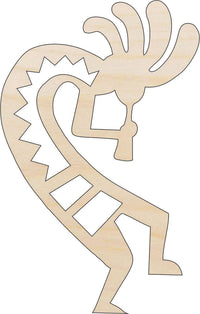 Kokopelli Wood Craft Shape - Laser Cut Baltic Birch Unfinished DIY Wood Art Supplies XTR101 - The Wood Shape Store
