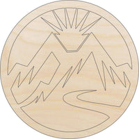 Mountain Wood Craft Shape - Laser Cut Baltic Birch Unfinished DIY Wood Art Supplies XTR102 - The Wood Shape Store