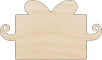 Present Wood Craft Shape - Laser Cut Baltic Birch Unfinished DIY Wood Art Supplies XTR107 - The Wood Shape Store