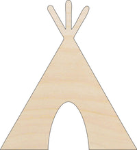Tee Pee Wood Craft Shape - Laser Cut Baltic Birch Unfinished DIY Wood Art Supplies XTR10 - The Wood Shape Store
