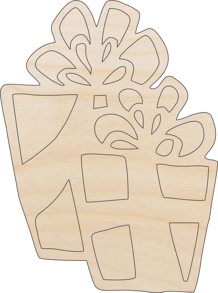 Present Wood Craft Shape - Laser Cut Baltic Birch Unfinished DIY Wood Art Supplies XTR110 - The Wood Shape Store