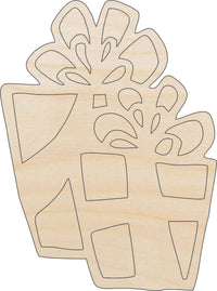 Present Wood Craft Shape - Laser Cut Baltic Birch Unfinished DIY Wood Art Supplies XTR110 - The Wood Shape Store