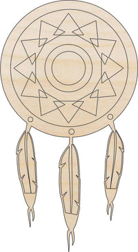 Dreamcatcher Wood Craft Shape - Laser Cut Baltic Birch Unfinished DIY Wood Art Supplies XTR12 - The Wood Shape Store