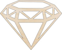 Diamond Wood Craft Shape - Laser Cut Baltic Birch Unfinished DIY Wood Art Supplies XTR21 - The Wood Shape Store